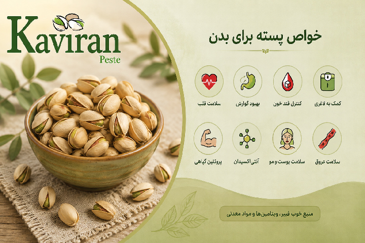 خواص پسته - شرکت کویران پسته