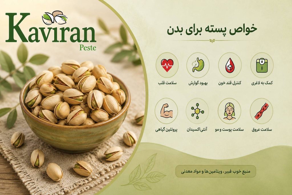 مقاله خواص پسته -شرکت کویران پسته